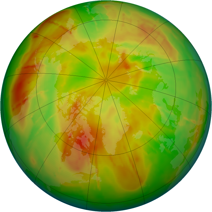 Arctic ozone map for 20 May 2010